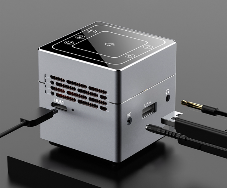 Small Portable Mini HD Projector | LED Light Source | 300 ANSI Lumens | 16GB ROM | Wireless | Outdoor & Camping Use