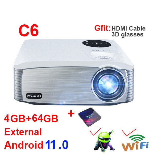 Smart Android HD 1080P 4K-Support Home & School Projector | 7000 Lumens | 80"–300"