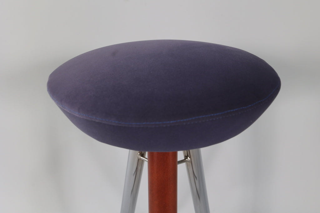 Set of 3 Modernist Vintage Bar Stools | 30" Seat Height | Round Seat | Contemporary Design