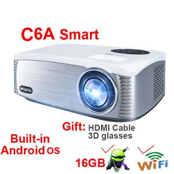 Smart Android HD 1080P 4K-Support Home & School Projector | 7000 Lumens | 80"–300"