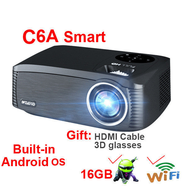 Smart Android HD 1080P 4K-Support Home & School Projector | 7000 Lumens | 80"–300"