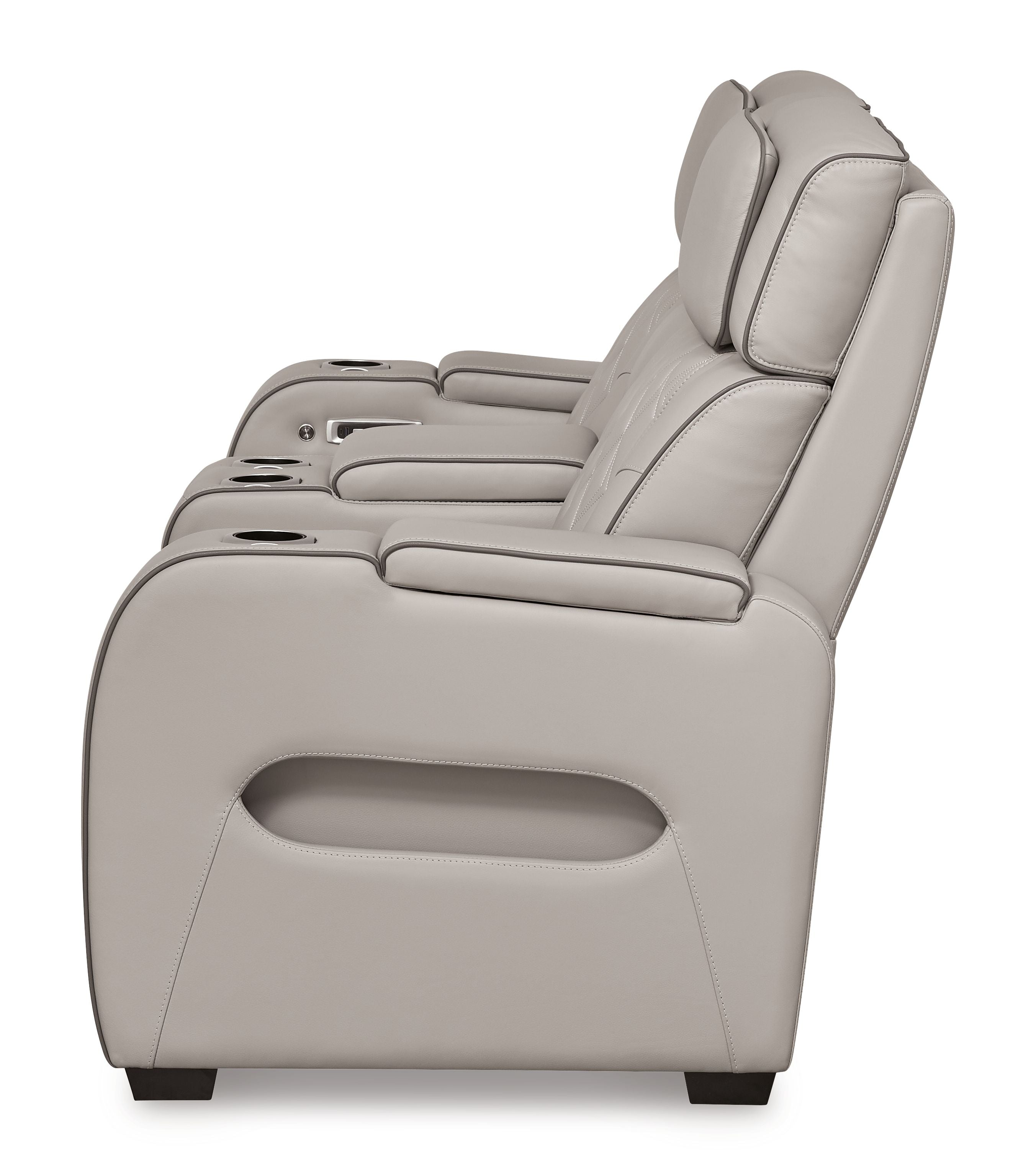 Boyington Power Reclining Loveseat with Console and Adjustable Headrests | Diamond-Stitched Upholstery