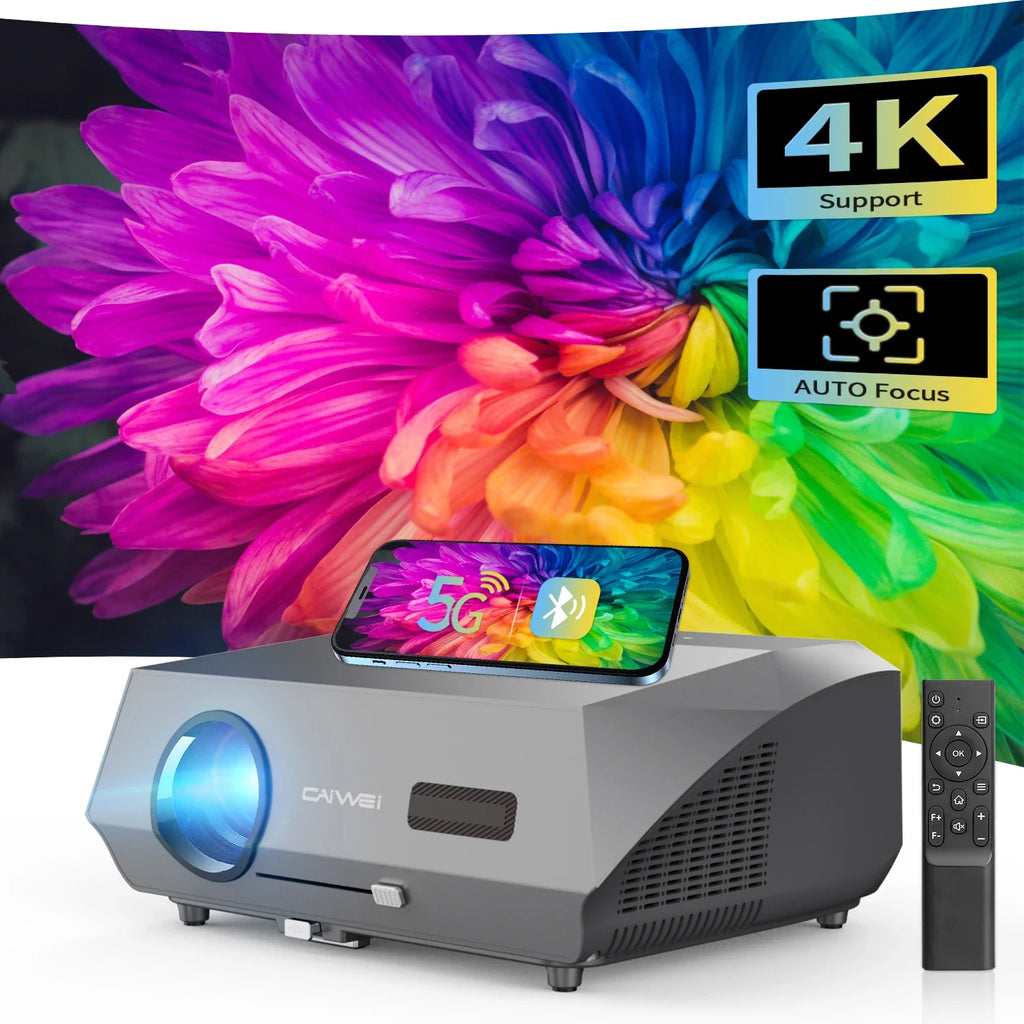 EUG A10+Q Native 1080p LCD Home Theater Projector | Auto Focus | Android | Wi-Fi 6 | Bluetooth | 1480 ANSI Lumens