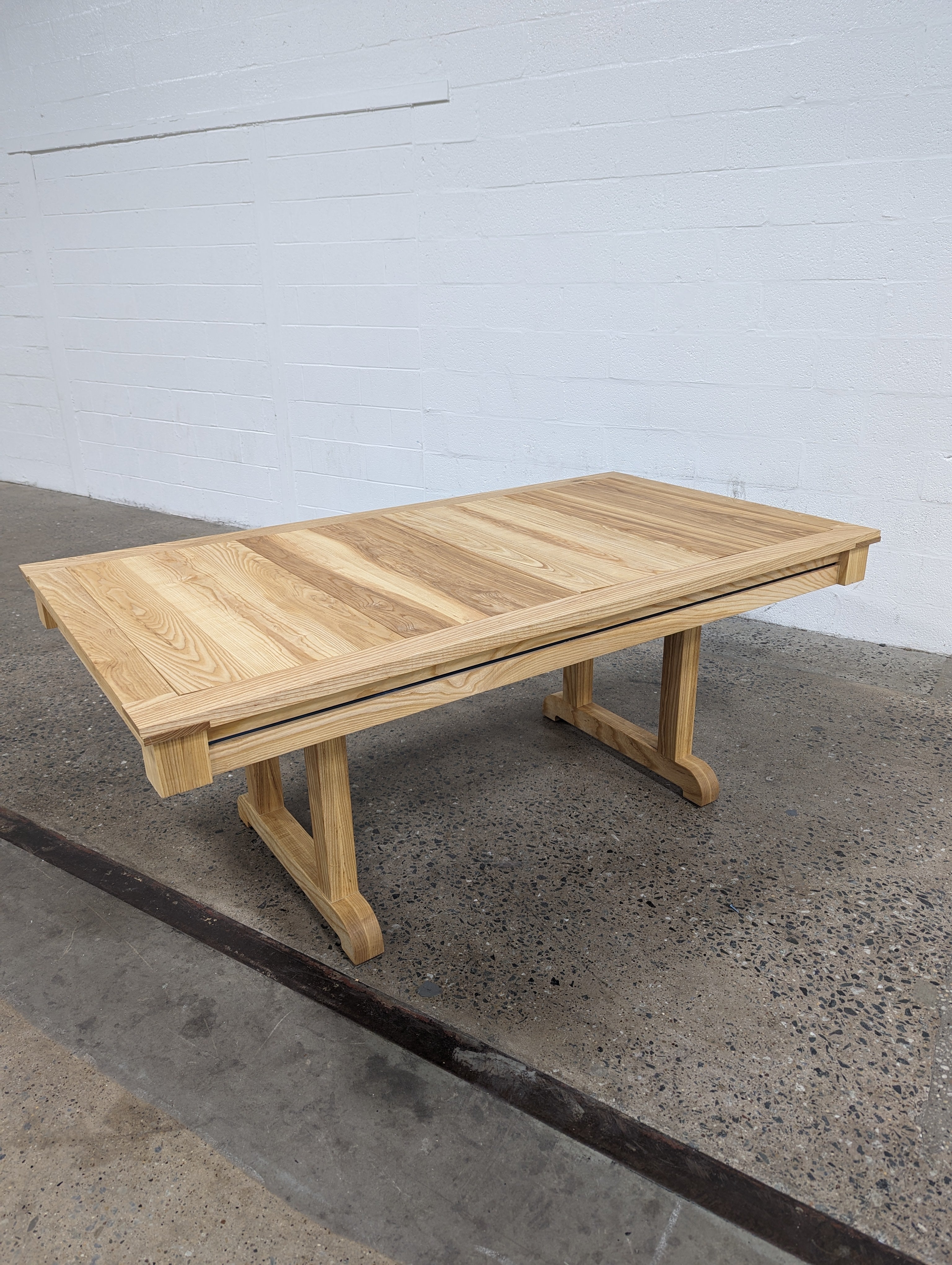 Solid Hardwood Gaming Table | 36" × 72" Recessed Play Area | 4 Removable Leaves | Custom Wood Options