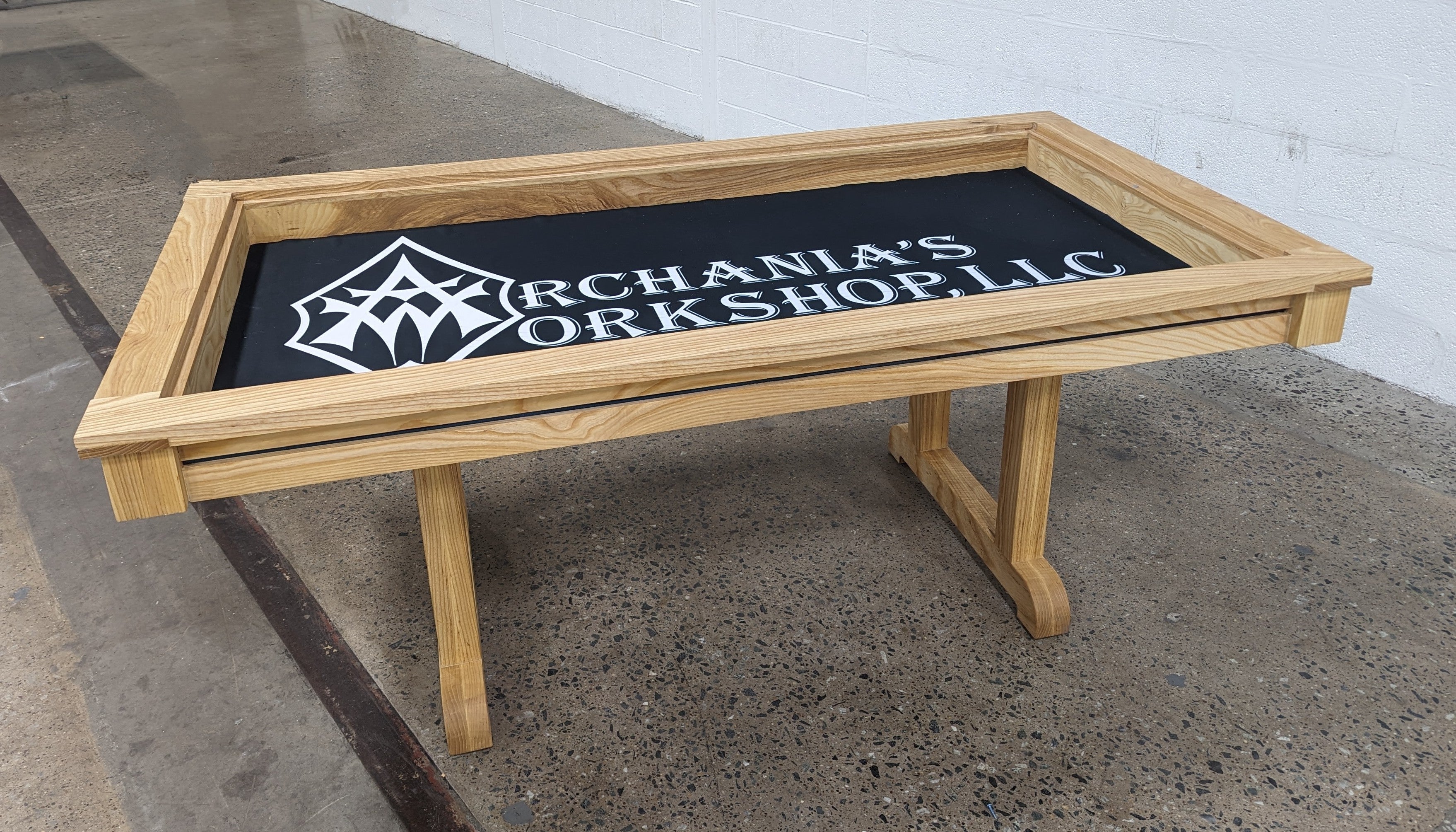 Solid Hardwood Gaming Table | 36" × 72" Recessed Play Area | 4 Removable Leaves | Custom Wood Options