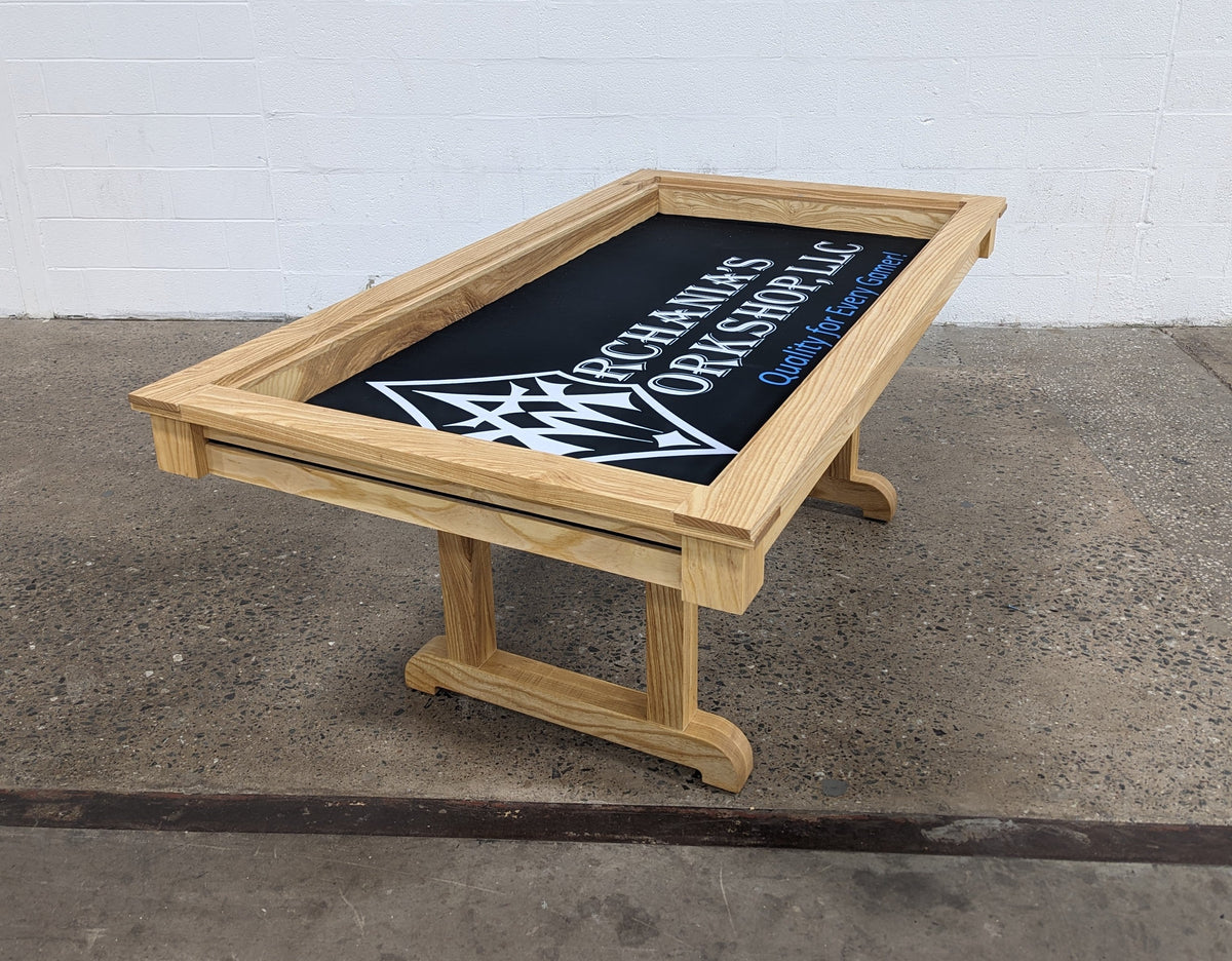 Solid Hardwood Gaming Table | 36" × 72" Recessed Play Area | 4 Removable Leaves | Custom Wood Options