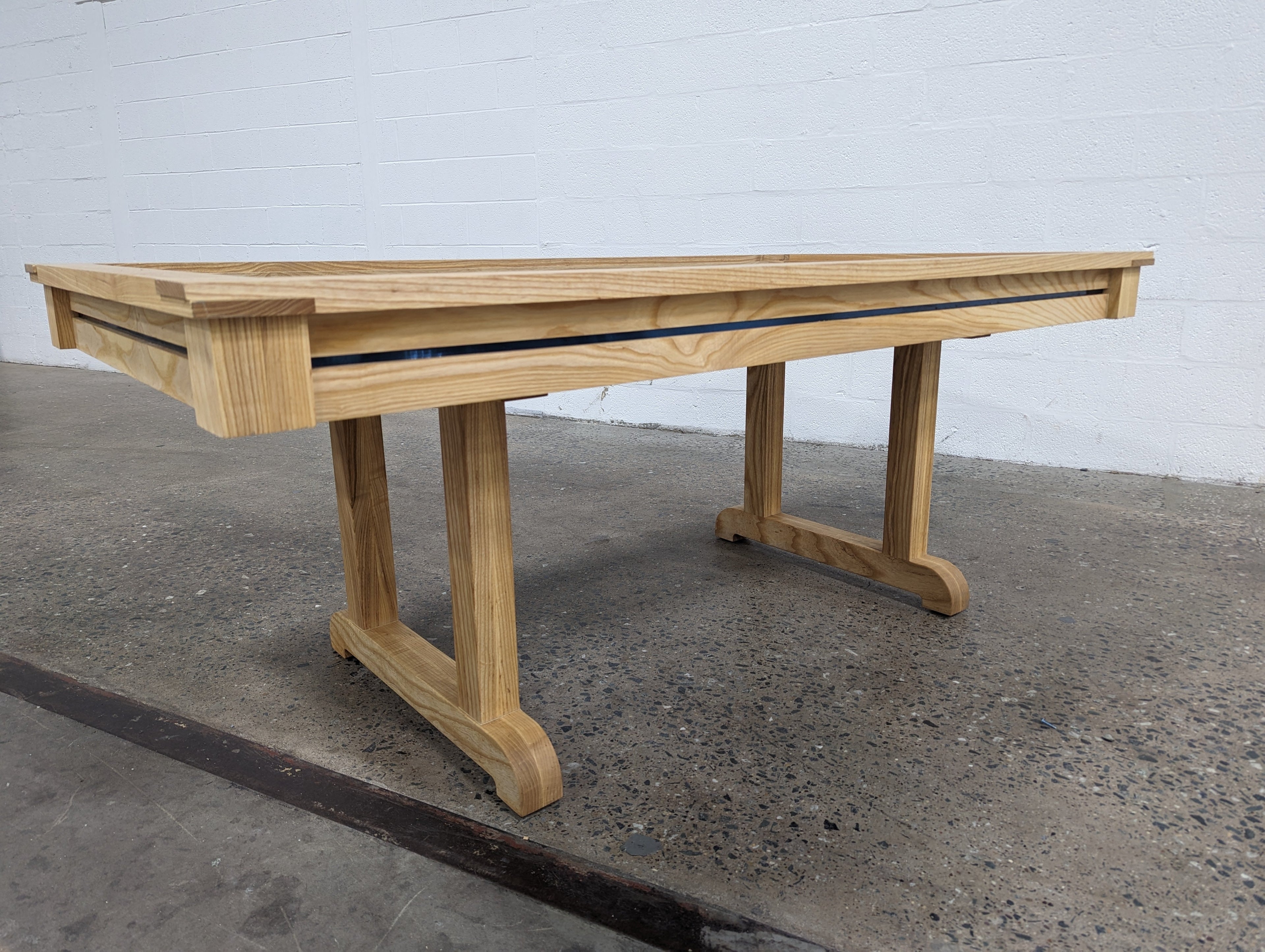 Solid Hardwood Gaming Table | 36" × 72" Recessed Play Area | 4 Removable Leaves | Custom Wood Options
