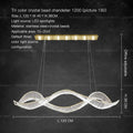 Crystal Chandelier Pendant Light | Modern New Classical Style | 10-Bulb LED | Polished Copper Finish