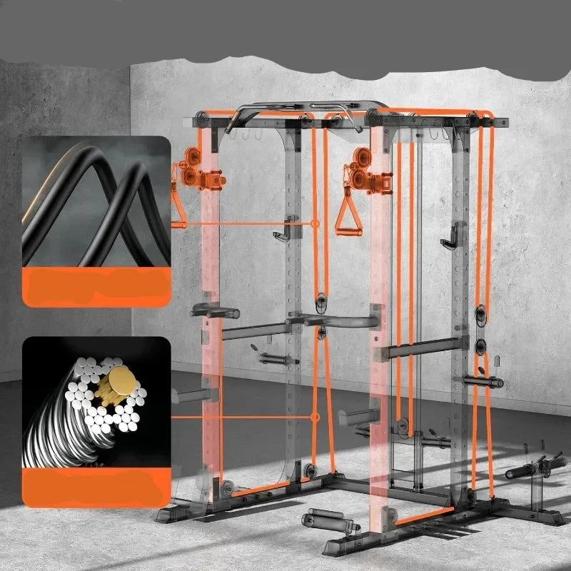 2000 lb Capacity Power Rack for Home Gym | Strength Training Cage with Weight Bench Options | Heavy-Duty Steel Frame