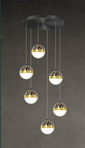 Nordic Minimalist Staircase Chandelier | Multi-Head LED Pendant Light