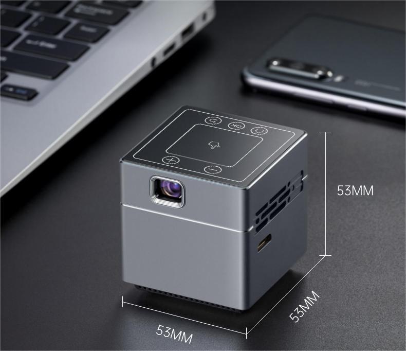 Small Portable Mini HD Projector | LED Light Source | 300 ANSI Lumens | 16GB ROM | Wireless | Outdoor & Camping Use