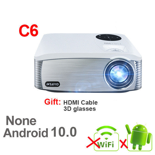 Smart Android HD 1080P 4K-Support Home & School Projector | 7000 Lumens | 80"–300" Display | Electric Focus | Ceiling Mount