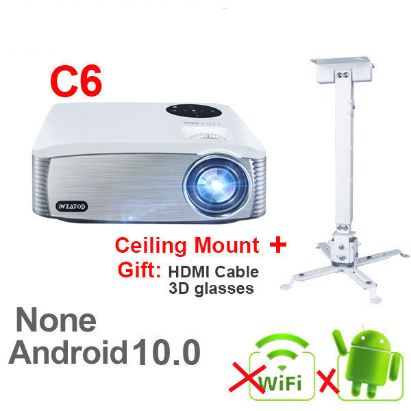 Smart Android HD 1080P 4K-Support Home & School Projector | 7000 Lumens | 80"–300"