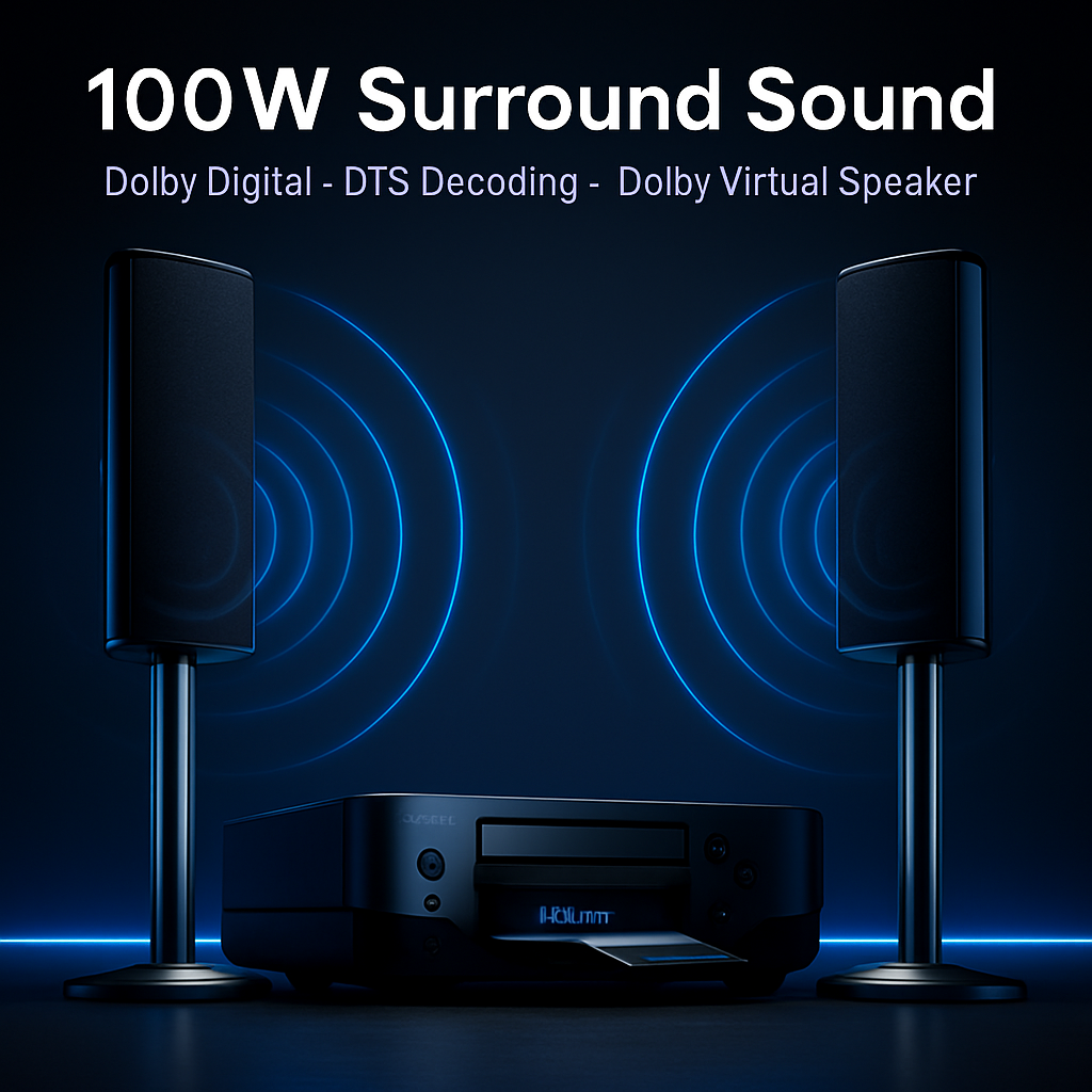 Denon S-302 DVD Home Entertainment System | 2.1 Speaker System | Wi-Fi | DLNA | 1080p Upscaling