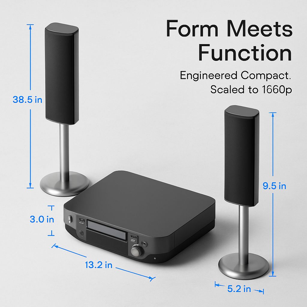Denon S-302 DVD Home Entertainment System | 2.1 Speaker System | Wi-Fi | DLNA | 1080p Upscaling