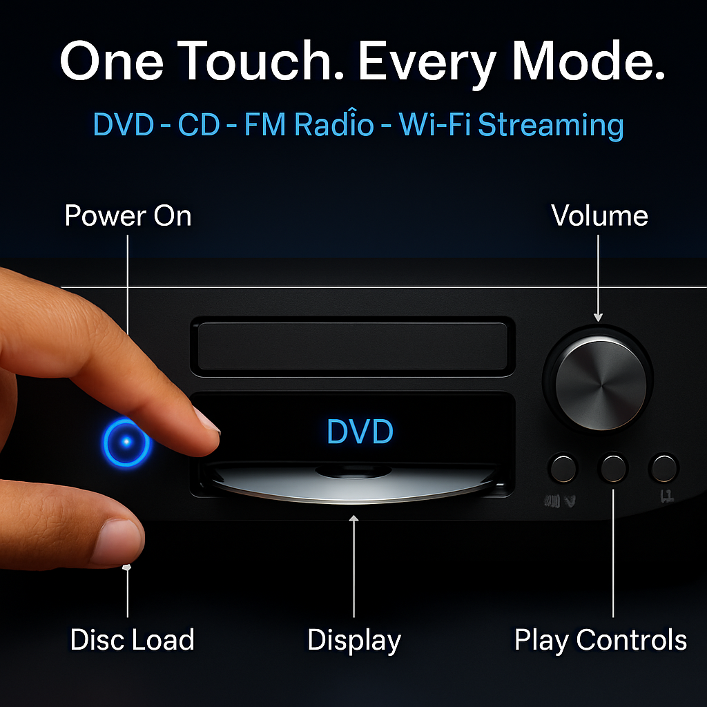 Denon S-302 DVD Home Entertainment System | 2.1 Speaker System | Wi-Fi | DLNA | 1080p Upscaling