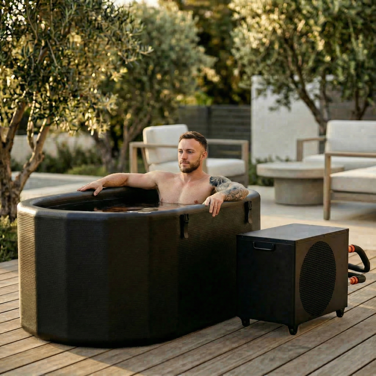 Nicebeam Cryo Pro Inflatable Cold Plunge Tub | XXL 216-Gallon Ice Bath System