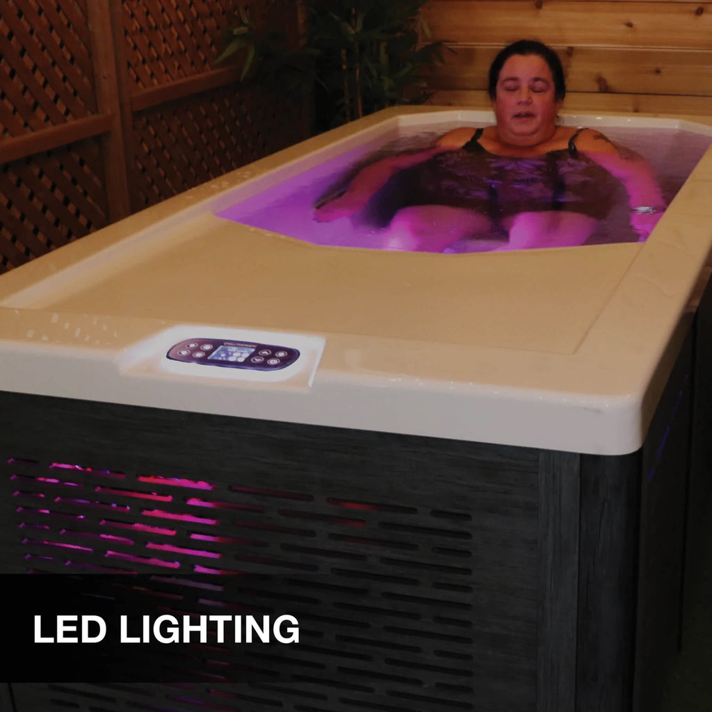 CSC 1000 Cold Plunge Spa Tub with Built-In Ozone Sanitation and Multi-Color Exterior Lighting