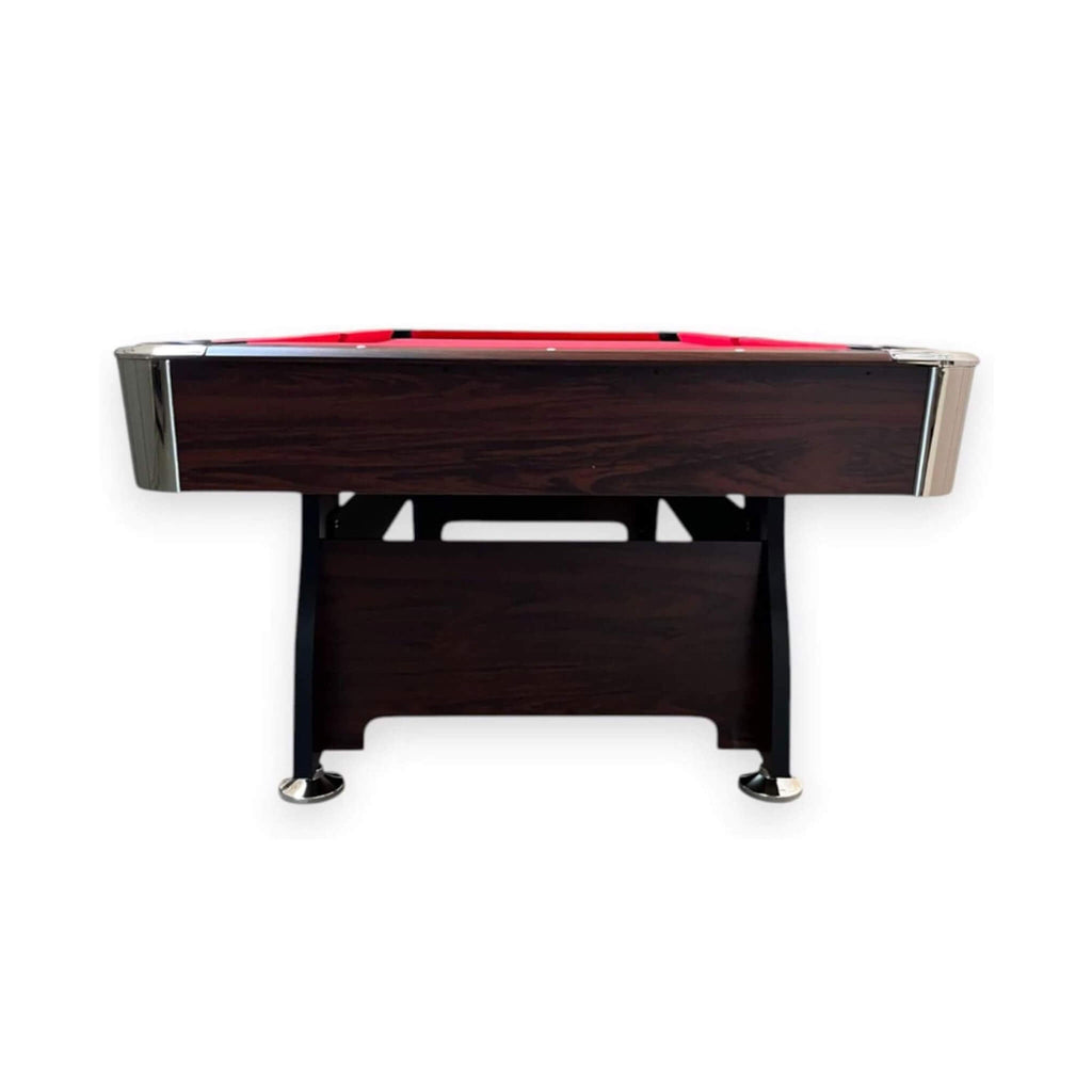 8 FT Pool Table with Automatic Ball Return | Red Felt | Accessories Kit Included (SAK76139)