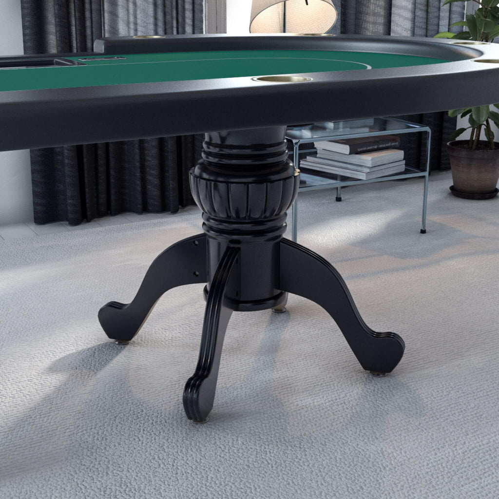 96-Inch Aura Oval Poker Table for 10 Players | Cup Holders, Chip Tray & Drop Box | SAK31045