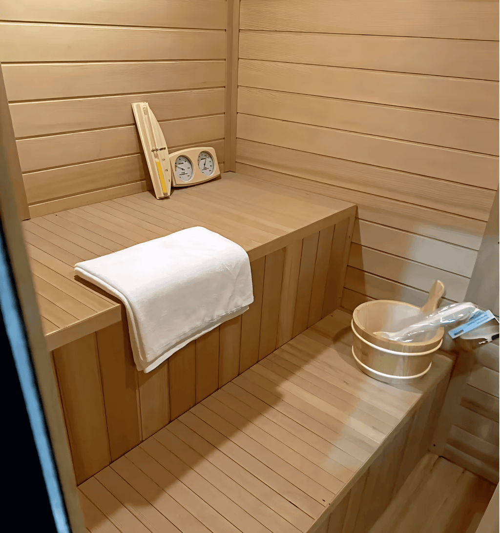 4-Person Hemlock Wood Sauna | Indoor & Outdoor Electric Sauna with 9KW Heater