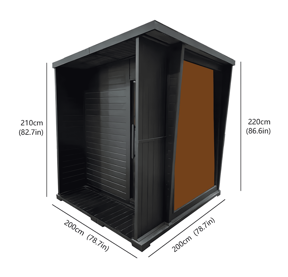 4-Person Hemlock Wood Sauna | Indoor & Outdoor Electric Sauna with 9KW Heater