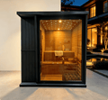 4-Person Hemlock Wood Sauna | Indoor & Outdoor Electric Sauna with 9KW Heater