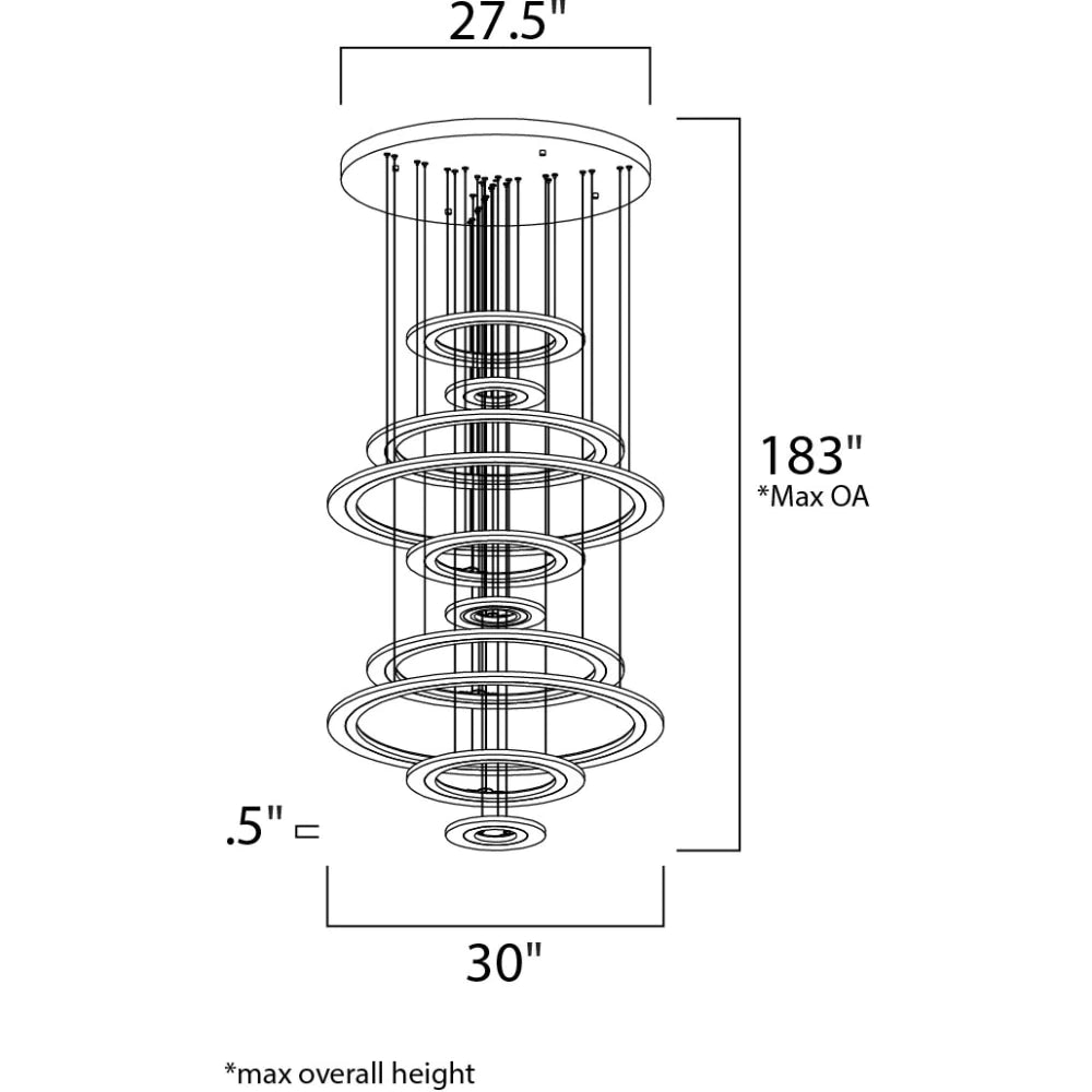 ET2 Saturn II LED 10-Light Multi-Light Pendant | Matte Silver & Matte White Glass